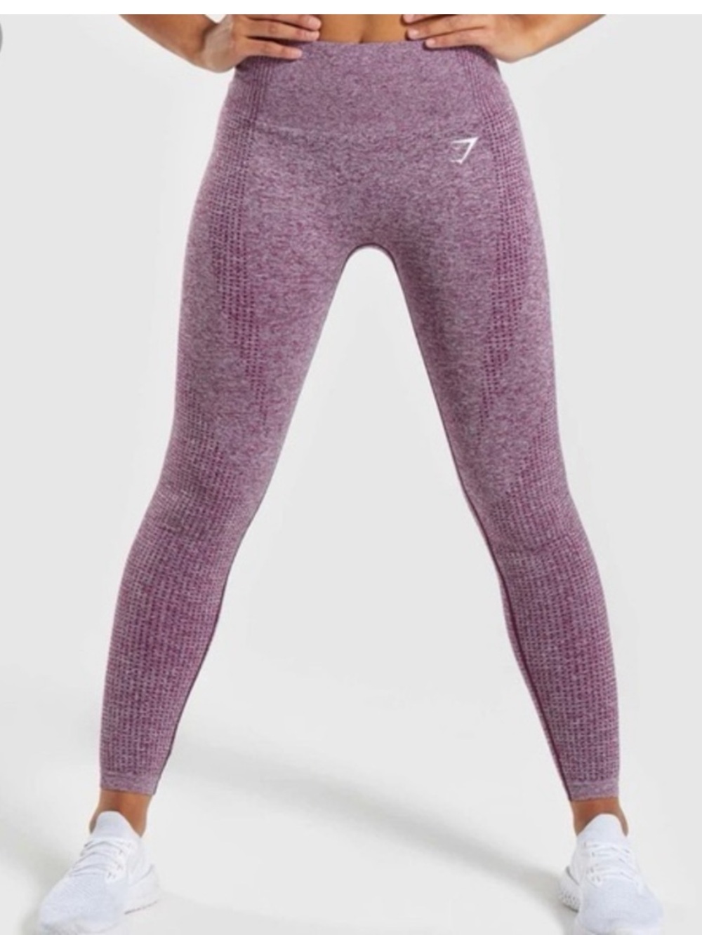 Gymshark Vital Heathered Pink Crop Leggings Size XS